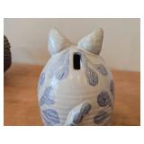 Vintage 1975 Hamilton Coin Bank (Signed) - Cat theme Clay Pottery