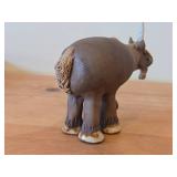 Vintage Unicorn theme Clay Pottery Figurine (Signed) by J.A. Hamilton (1981)