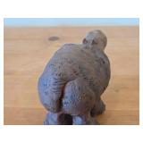 Vintage Hippo theme Clay Pottery Figurine (Signed) by J.A. Hamilton (1981)