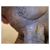 Vintage Hippo theme Clay Pottery Figurine (Signed) by J.A. Hamilton (1981)