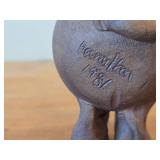 Vintage Pig theme Clay Pottery Figurine (Signed) by Hamilton (1981)