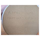 Lidded Jar (Signed) by Hamilton (2007) - Clay Pottery - titled  Dark Pines Touch The Moonshimmer Lake : A Loon Sings A Haunting Song Of Summer 5 1/2' x 7'