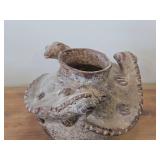 Lizard theme Hand-made Clay Pot Vase by Kel-Ha (Mexico)
