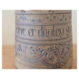 Handmade Stoneware Hugnad heiine er dagley gjestebod Lidded Jar (Signed) (1997) (Norway)