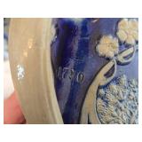 Vintage 7' Beer Stein (Germany) - Traditional German Life theme Salt Glazed Stoneware - titled  Keinen Tropfen im Becher mehr (Not a Drop Left  in the Mug)