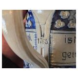 Vintage 6 1/2' Beer Stein (Germany) - Traditional German Life theme Salt Glazed Stoneware - titled  ist gut gemint (Is Well-Intentioned)