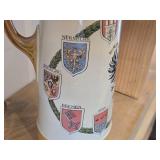 15' Lidded Beer Stein - City of Crests by Mettlach Villeray & Boch (Germany) #2893