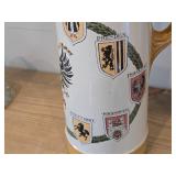 15' Lidded Beer Stein - City of Crests by Mettlach Villeray & Boch (Germany) #2893