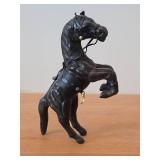 Vintage 8 1/2' Reaving Horse theme Paper-Mache Figurine