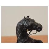 Vintage 8 1/2' Reaving Horse theme Paper-Mache Figurine