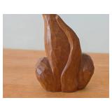 Cat theme Hand carved Wood Sculpture by Renowned Mexican Artist Jose Pinal (Signed)