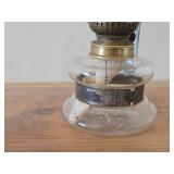 Vintage Brenner Kosmos 13 1/2' Wall Kerosene Lamp with Tall Glass Chimney