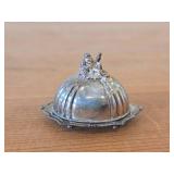 Peter Acquisto 36-grams (total) Sterling Silver Domed Serving Tray Dollhouse Miniature 2' x 1 1/4' x 1.24'