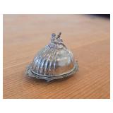 Peter Acquisto 36-grams (total) Sterling Silver Domed Serving Tray Dollhouse Miniature 2' x 1 1/4' x 1.24'