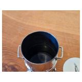 2 1/2' 57-grams (total) Italian .800 Solid Silver Novelty Miniature Fryer with Accessories - Scoop, Spatula, Strainer and Lid