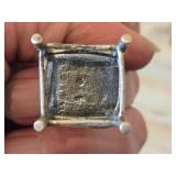 88-grams (total) Sterling Silver Miniature Collectibles - Coin-Top Patio Table, Rocking Chair and (2) Dining Side Chairs