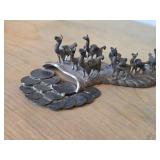 168-grams (total) Llama theme Peruvian Silver Figurine mounted on Coins