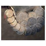 168-grams (total) Llama theme Peruvian Silver Figurine mounted on Coins