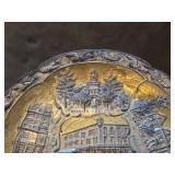 5-1/2' Bronze Souvenir Decorative Plate with Relief of Bemidji Minnesota