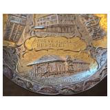 5-1/2' Bronze Souvenir Decorative Plate with Relief of Bemidji Minnesota