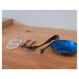 Lot of (5) 226-grams (total) Silverplated Housewares - Bowl by Reed & Barton, Spoon, Fork, Sugar Tong, Pie Server