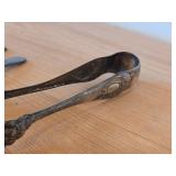 Lot of (5) 226-grams (total) Silverplated Housewares - Bowl by Reed & Barton, Spoon, Fork, Sugar Tong, Pie Server