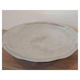 Vintage Wilton Armetale 11 1/2' Pewter Cake Plate with Pedestal Stand / Queen Anne design