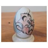 Lot of (2) 4' Disney theme Hand-painted Ceramic Collectible Eggs