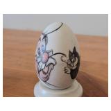 Lot of (2) 4' Disney theme Hand-painted Ceramic Collectible Eggs