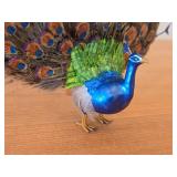 Lot of (2) Peacock theme Handcrafted Hand-painted Table Statues