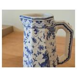 7 1/2' #990A Hand painted Porcelain Pitcher by Berardos (Signed) (Portugal)