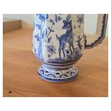 7 1/2' #990A Hand painted Porcelain Pitcher by Berardos (Signed) (Portugal)
