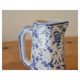 7 1/2' #990A Hand painted Porcelain Pitcher by Berardos (Signed) (Portugal)