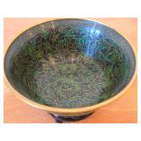 Chinese Cloisonne Enameled Bowl 3' x 6 3/4'