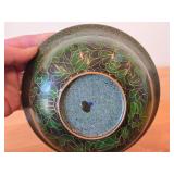 Chinese Cloisonne Enameled Bowl 3' x 6 3/4'
