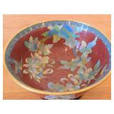 Chinese Cloisonne Enameled Bowl 3 1/4' x 8'
