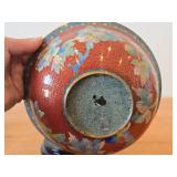 Chinese Cloisonne Enameled Bowl 3 1/4' x 8'