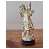 9' Chinese Guanyin theme Hand carved Figurine