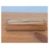 Keepsake Box - Cherry/Hackberry/Puella/Spaulted Pecan Wood 9' x 3 1/2' x 1 3/4'