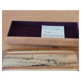 Keepsake Box - Cherry/Hackberry/Puella/Spaulted Pecan Wood 9' x 3 1/2' x 1 3/4'