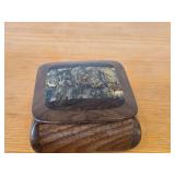 Keepsake Box - Walnut/Zucatti/Buckeye Burl Wood 4 1/2' x 4 1/2' x 2'