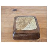 Keepsake Box - Walnut/Black Ash Wood 4 1/2' x 4 1/2' x 2'