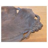 Vintage Hand carved Wood Pedestal Plate Music Box Featuring the Song Wiegenlied V. Mozart / Wiegenlied V. Brahms (Switzerland) 12' x 10' x 3 1/4'