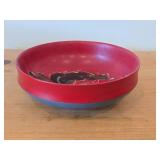 Lot of (3) Vintage Hand painted Wooden Bowls / Norwegian Rosemaling Folk Art style / 8-1/2'Dx2-1/2', 8-1/4'x2-3/4', 4-1/2'x1-1/4'