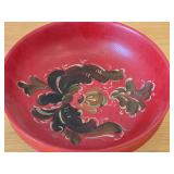 Lot of (3) Vintage Hand painted Wooden Bowls / Norwegian Rosemaling Folk Art style / 8-1/2'Dx2-1/2', 8-1/4'x2-3/4', 4-1/2'x1-1/4'