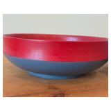Lot of (3) Vintage Hand painted Wooden Bowls / Norwegian Rosemaling Folk Art style / 8-1/2'Dx2-1/2', 8-1/4'x2-3/4', 4-1/2'x1-1/4'
