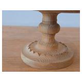 Hand-turned Wooden Pedestal Cake Stand / Norwegian style / 8 1/2' x 5'
