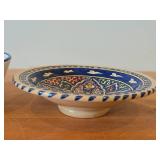 Lot of (2) Hand painted Ceramic Bowls 9'Dx2-1/4', 10-1/2'x3-1/4'