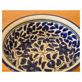 Lot of (2) Hand painted Ceramic Bowls 9'Dx2-1/4', 10-1/2'x3-1/4'