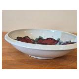 Handcrafted Hand-painted Ceramic Art Pottery Bowl (Signed) 2' x 9 1/2'